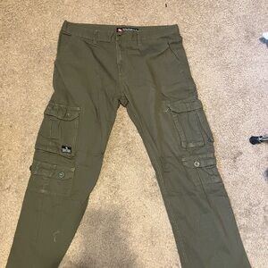 South Pole Men's Olive Cargo Pants 36